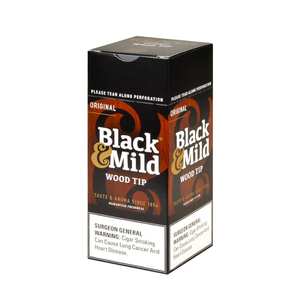 BLACK & MILD WOOD TIP CIGARS 25 CT