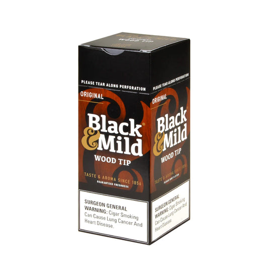 BLACK & MILD WOOD TIP CIGARS 25 CT