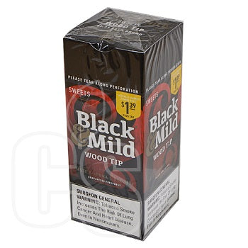 BLACK & MILD WOOD TIP CIGARS 25 CT