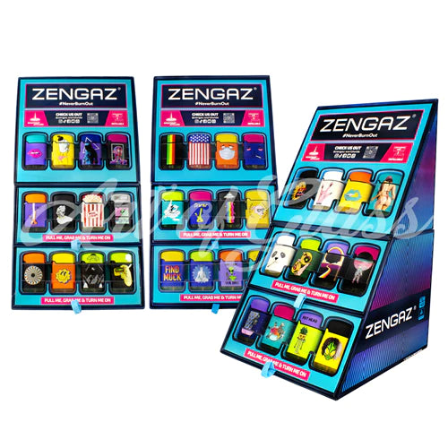 ZENGAZ LIGHTERS DISPLAY 48 PCs ( $2.25 EA)