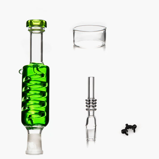 GREEN HORN GLYCERIN GLASS DAB STRAW (MIX COLORS)