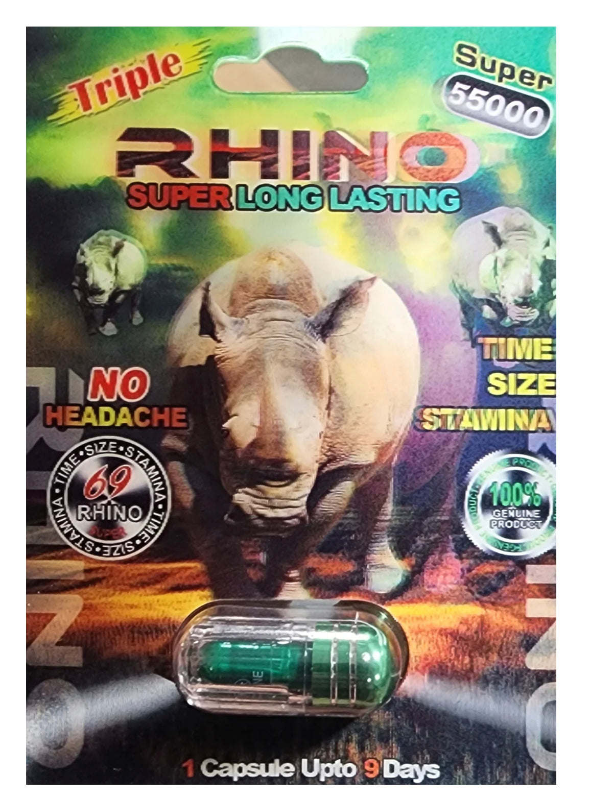 Rhino Green single pills 1ct  $2.99 EA