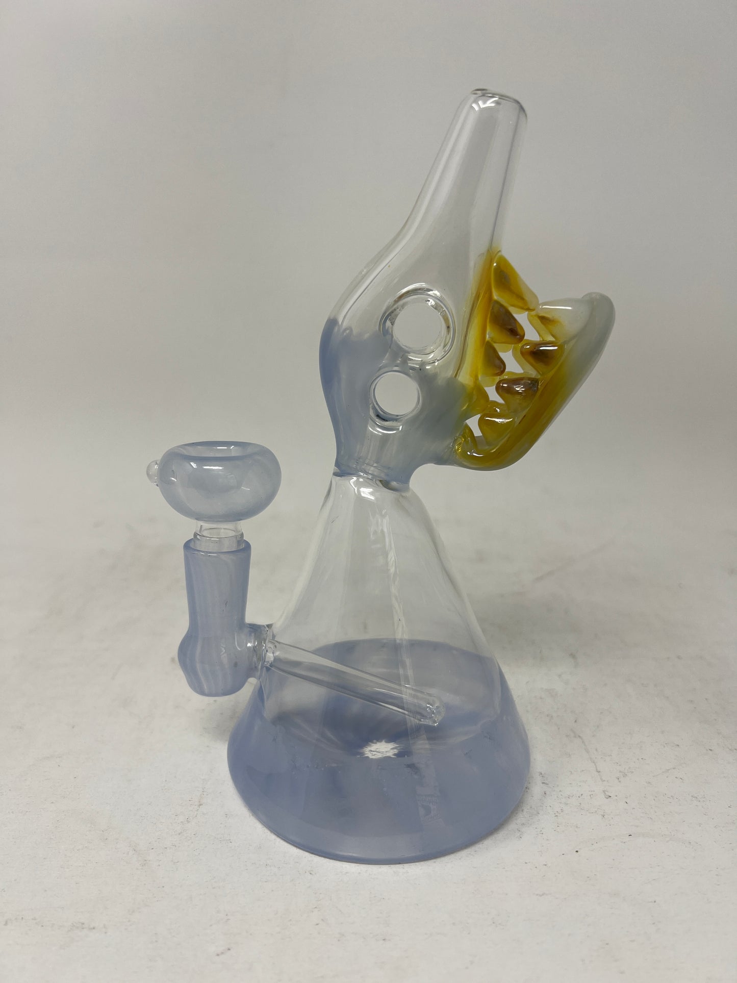 GLASS BONG SHARK TEETH BUBBLER - 003