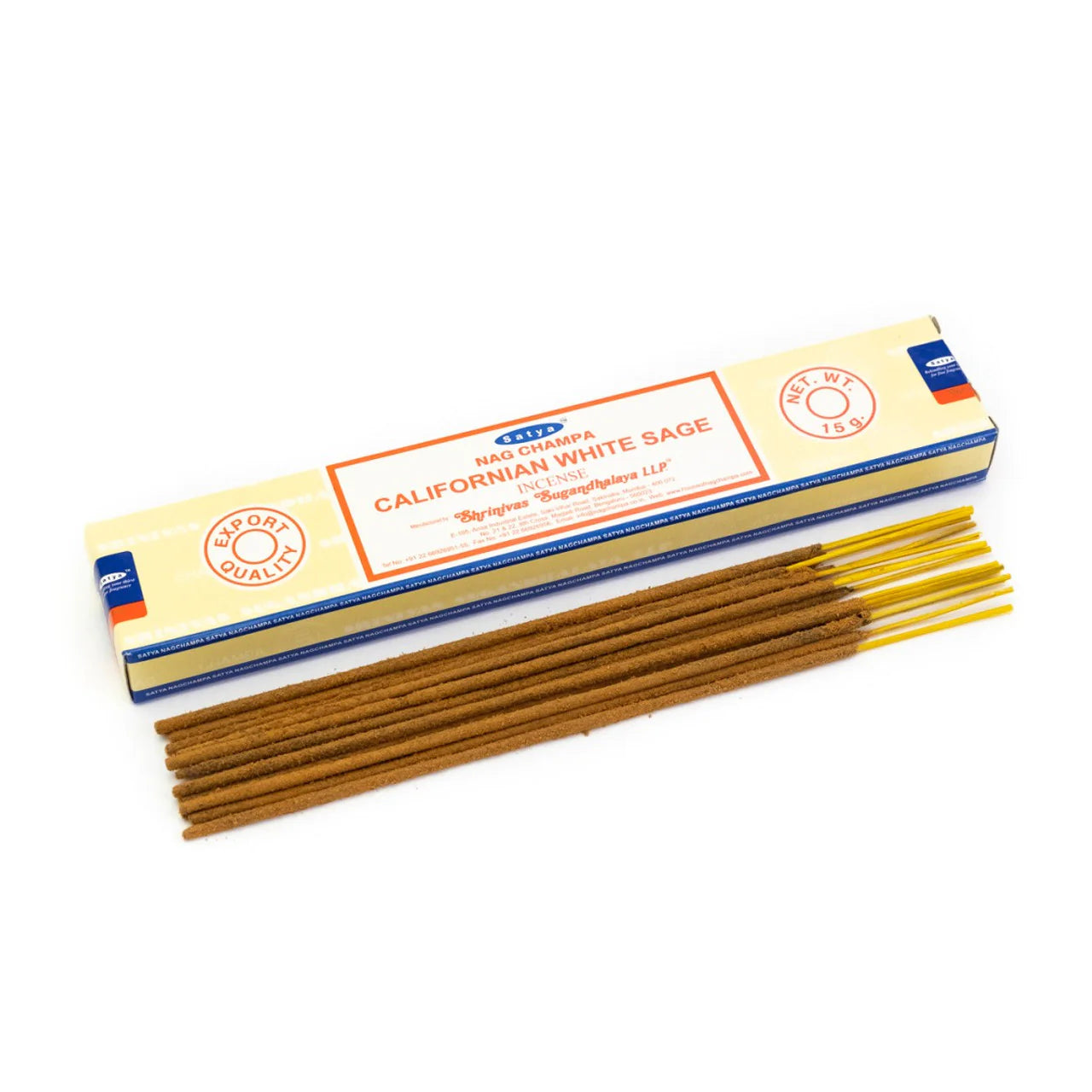 SATYA NAG CHAMPA CALIFORNIAN WHITE SAGE INCENSE 12 CT