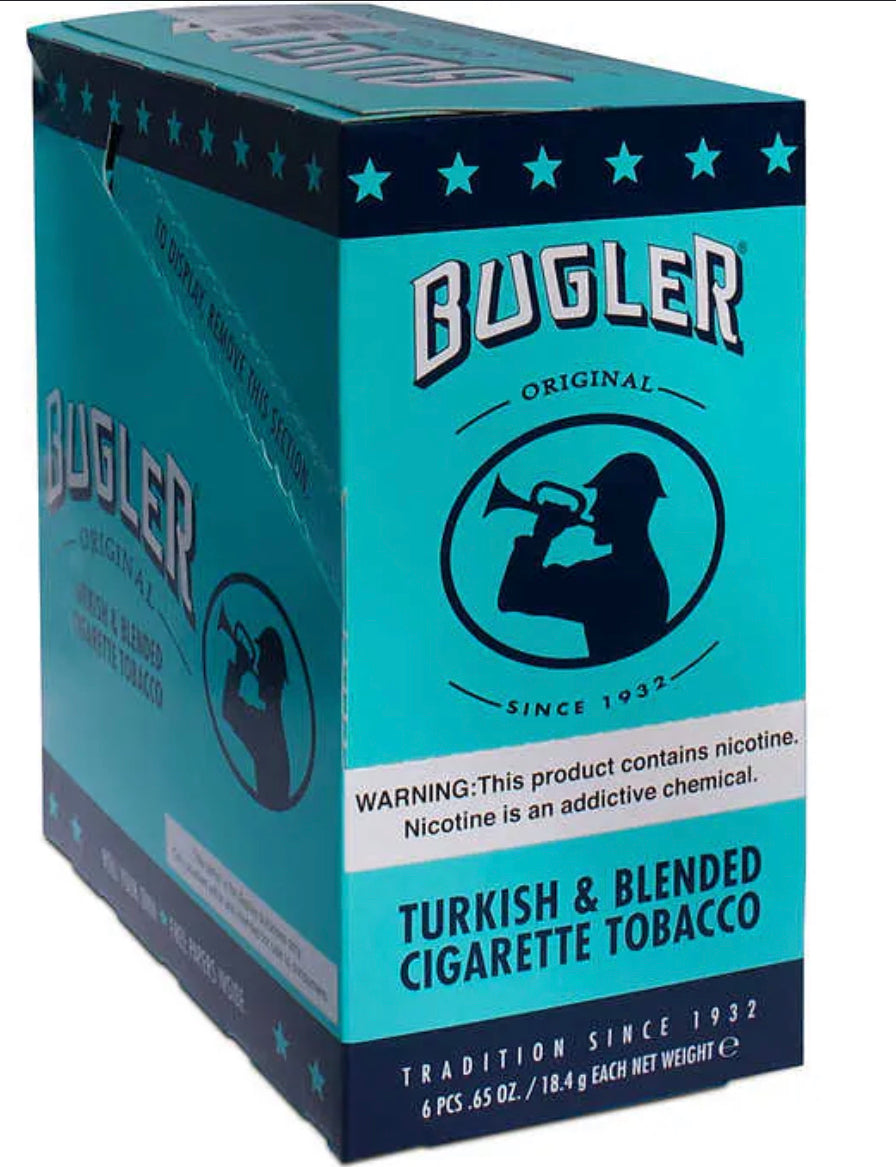 BUGLER ORIGINAL CIGARETTE TOBACCO, TURKISH & BLENDED, 0.65 OZ, 6 CT