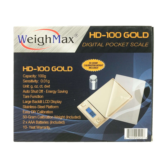 SCALE WEIGHMAX HD-100 GOLD POCKET SCALE 100G X 0.01G