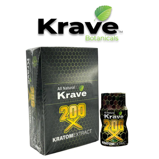 KRAVE - 200X KRATOM EXTRACT LIQUID SHOTS 24CT ($9.99 EA)