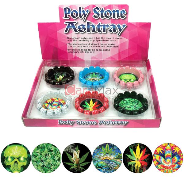 Poly Stone Round Ashtray, #3, 6 Set (4 inch) ($3.99 EA)