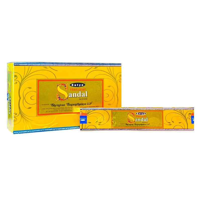 SATYA INCENSE NATURAL SANDAL 15G 12PC BOX