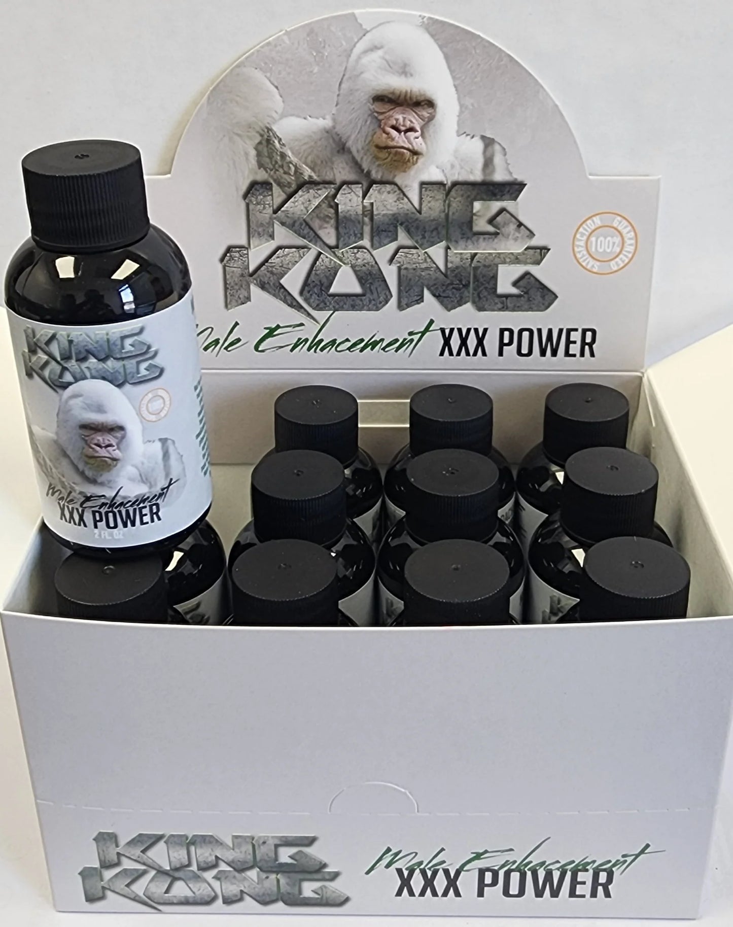 Rhino Shots 2oz 12pk Display king kong