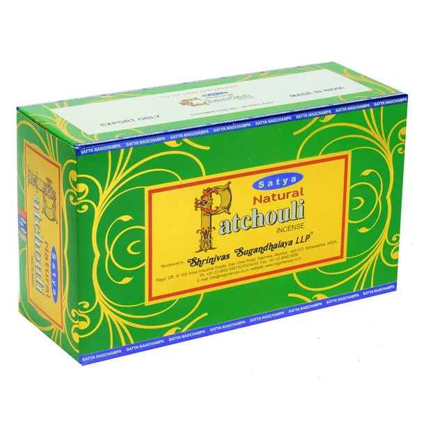 SATYA NAG CHAMPA PATCHOULI INCENSE STICKS 12 CT