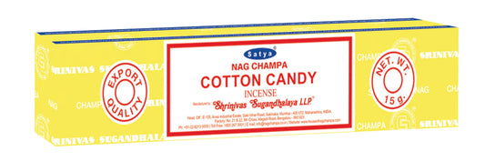 SATYA - COTTON CANDY INCENSE STICKS - 12CT