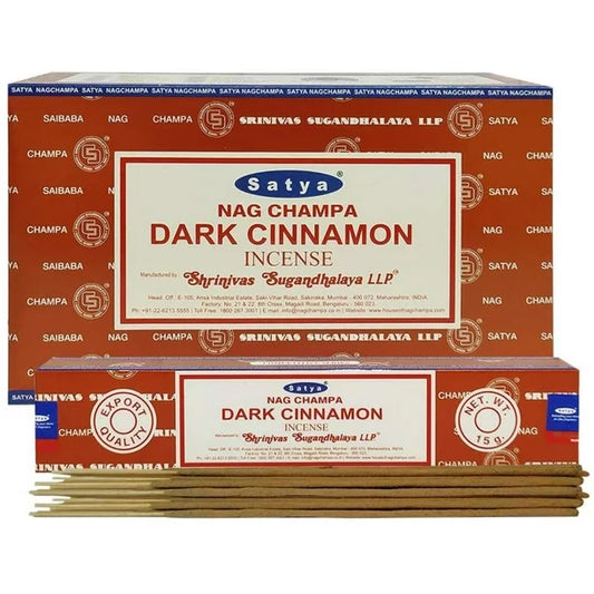 SATYA NAG CHAMPA DARK CINAMON INCENSE 12 CT