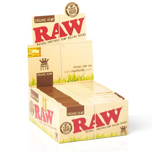 RAW KING SIZE SLIM ORGANIC HEMP PAPERS 50PK