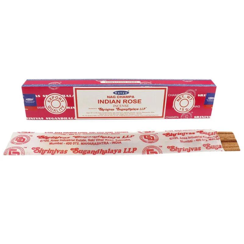 SATYA NAG CHAMPA INDIAN ROSE INCENSE 12 CT