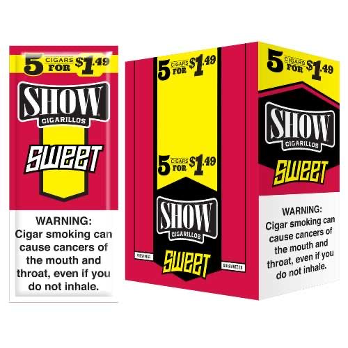 SHOW CIGARILLOS 5 FOR $1.49 X 15 POUCHES/UNIT SWEET