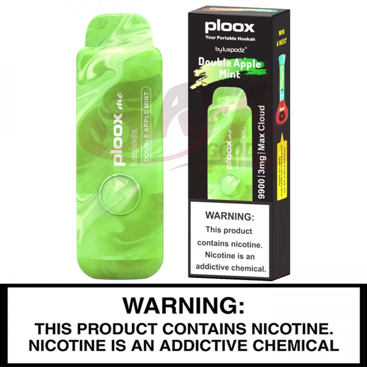 PLOOX DISPOSABLE FOR PORTABLE HOOKAH (75ML) 9.9K PUFFS 5CT/ BOX