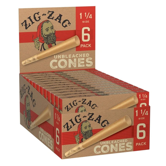 ZIGZAG UNBLEACHED CONES - 1¼