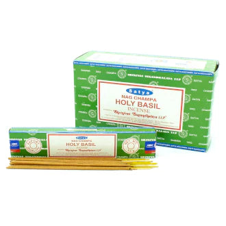 SATYA NAG CHAMPA HOLY BASIL INCENSE STICKS 12 CT