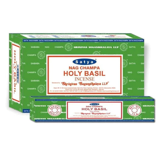 SATYA NAG CHAMPA HOLY BASIL INCENSE STICKS 12 CT