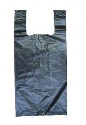 GROCERY PLASTIC BAG 12"X7" - BLACK (LARGE)