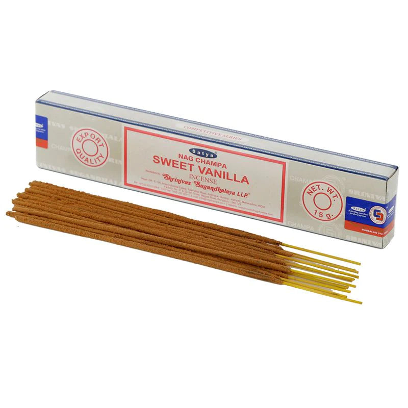 SATYA NAG CHAMPA SWEET VANILLA INCENSE 12 CT