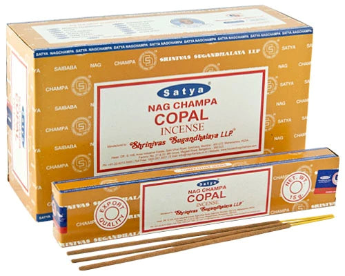 SATYA NAG CHAMPA COPAL INCENSE 12 CT