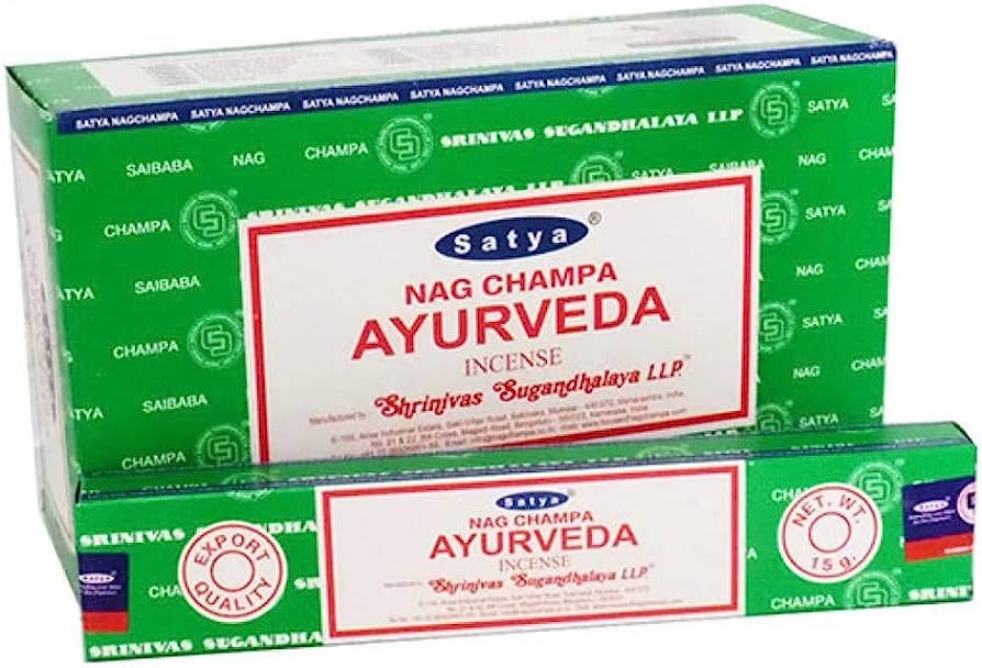 SATYA NAG CHAMPA AYURVEDA INCENSE STICKS 12 CT