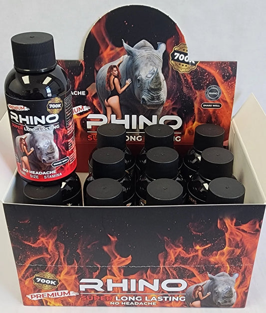 Rhino Shots 2oz 12pk Display 700k Red