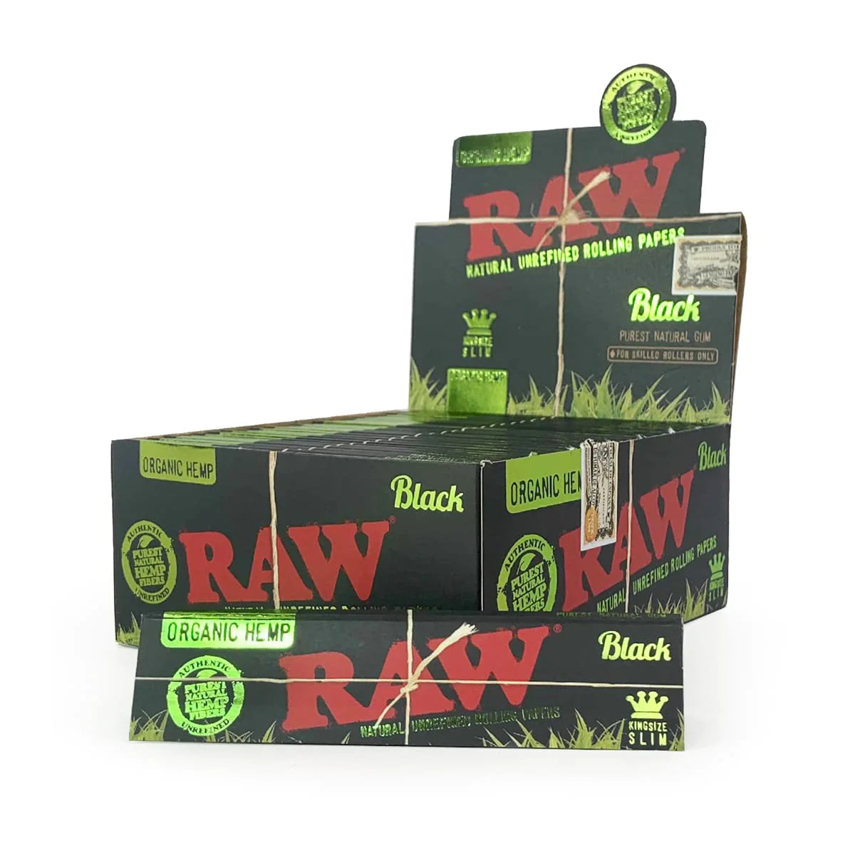 RAW BLACK ORGANIC KING SIZE 50CT