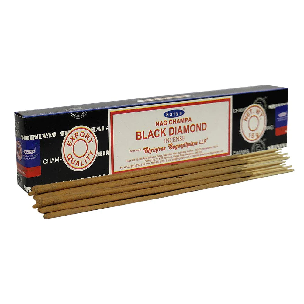 SATYA NAG CHAMPA BLACK DIAMOND INCENSE 12 CT