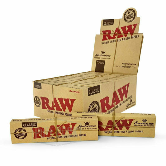 RAW CLASSIC CONNOISSEUR 1¼ SIZE+TIPS 24 CT