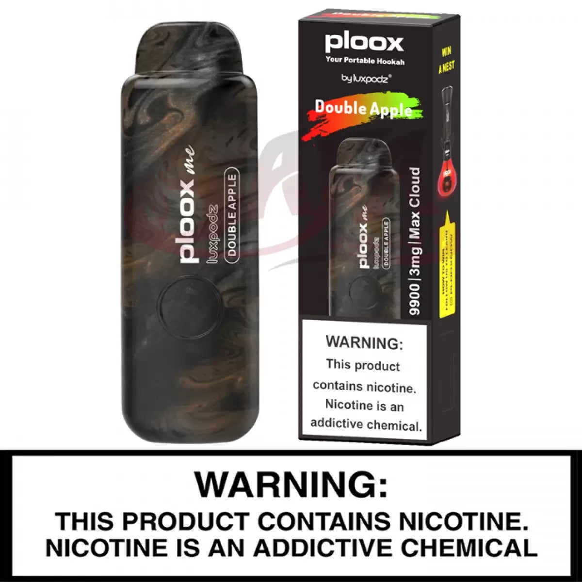 PLOOX DISPOSABLE FOR PORTABLE HOOKAH (75ML) 9.9K PUFFS 5CT/ BOX