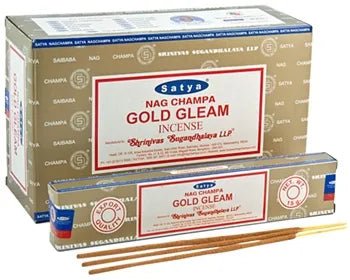 SATYA NAG CHAMPA GOLD GLEAM INCENSE 12 CT