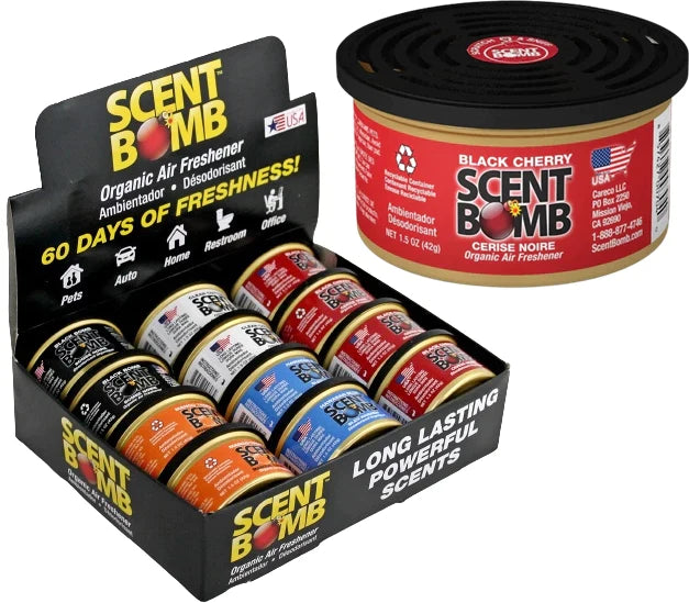 SCENT BOMB AIR FRESHENER CANS 12 CT