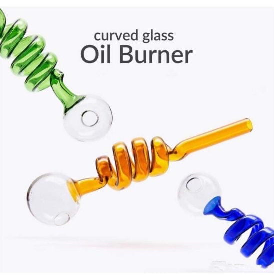 CURVED SPIRAL GLASS OIL BURNER 30mm 20CT ( $3.99 EA )