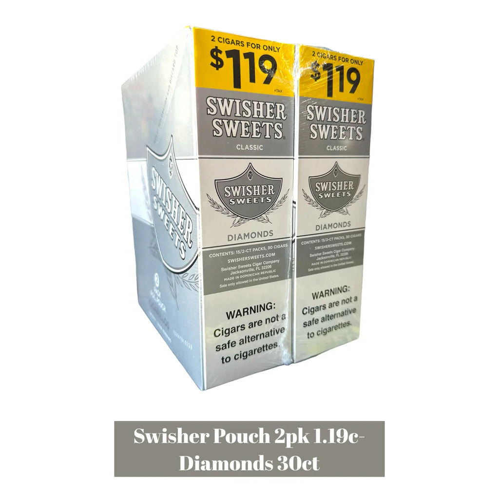 Swisher Sweets Cigarillos $1.19 Pre Priced 30 Packs of 2 Cigars