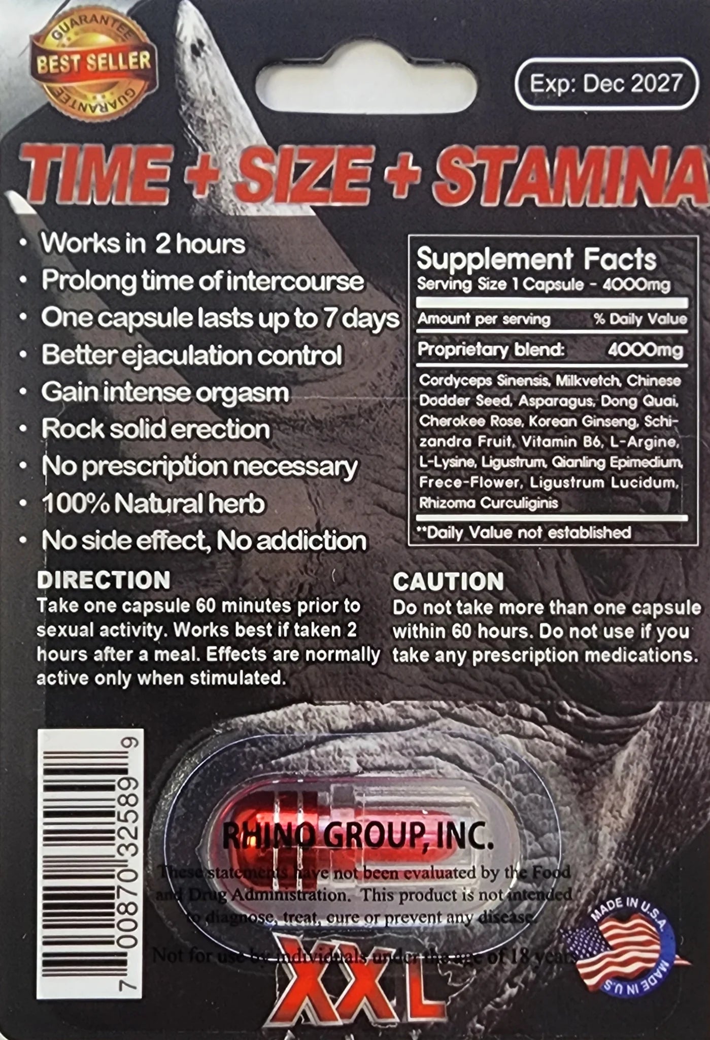 RHINO SINGLES GREAT 70000 XXL 24 CT ($2.99 EA)