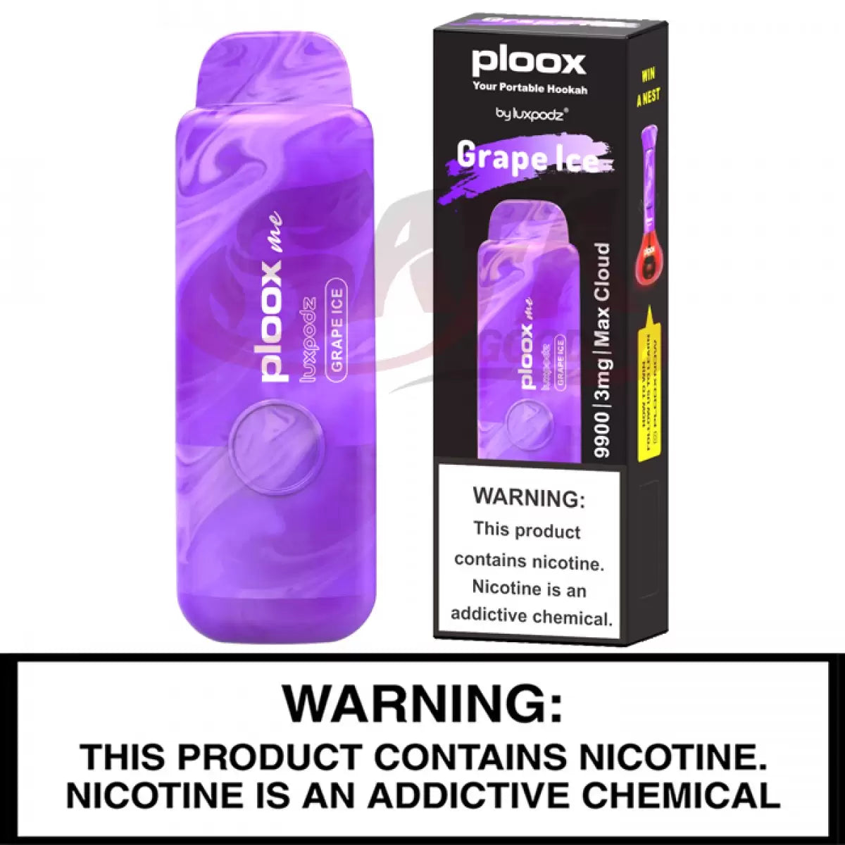 PLOOX DISPOSABLE FOR PORTABLE HOOKAH (75ML) 9.9K PUFFS 5CT/ BOX