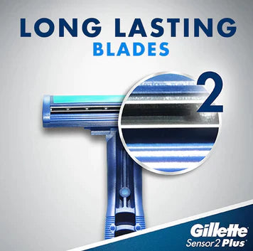 GILLETTE SENSOR2 PLUS PIVOTING HEAD MEN'S DISPOSABLE RAZORS, 52 CT