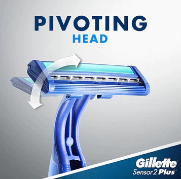 GILLETTE SENSOR2 PLUS PIVOTING HEAD MEN'S DISPOSABLE RAZORS, 52 CT