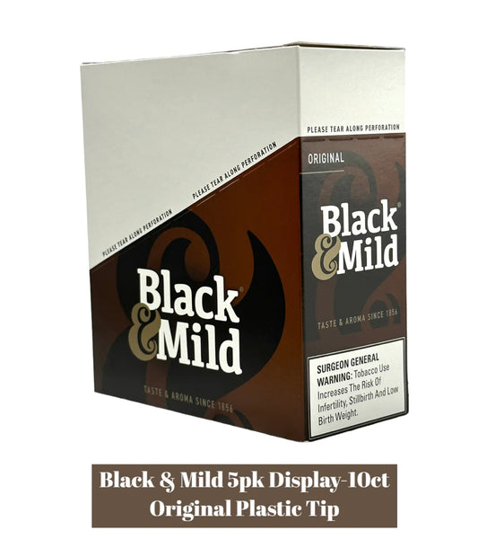 BLACK & MILD CIGARS PLASTIC TIP  5pk/ 10 CT