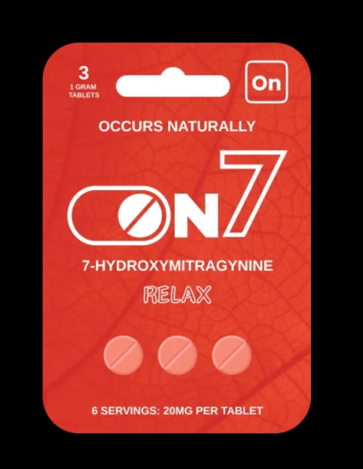 ON 7 : 7OH KRATOM TABLETS 20 Mg per tablet / 3 PK