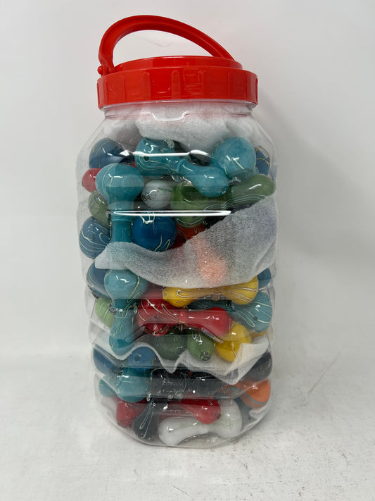 HAND PIPE GLASS JAR 95 PC $1.99 EA