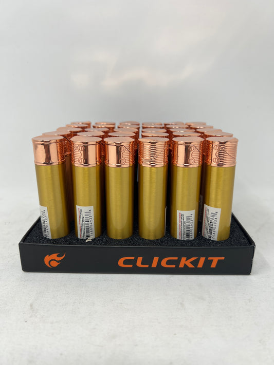 CLICKIT LIGHTERS SINGLE FLAME 30 PCS ( $3.99 EA )