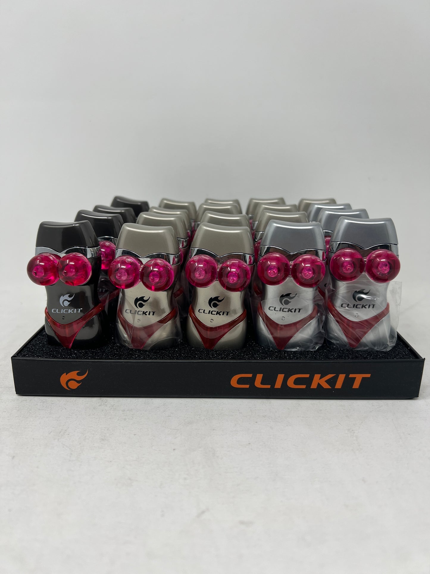 CLICKIT LIGHTERS BIKINI LASER 20 PCS ( $3.99 EA )