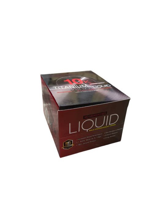 TITANIUM LIQUID 10K MALE ENHANCEMENT SHOTS 12ct/Box