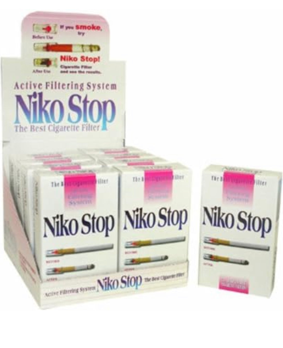 NIKO STOP CIGARETTE FILTERS SMALL 12 BOXES