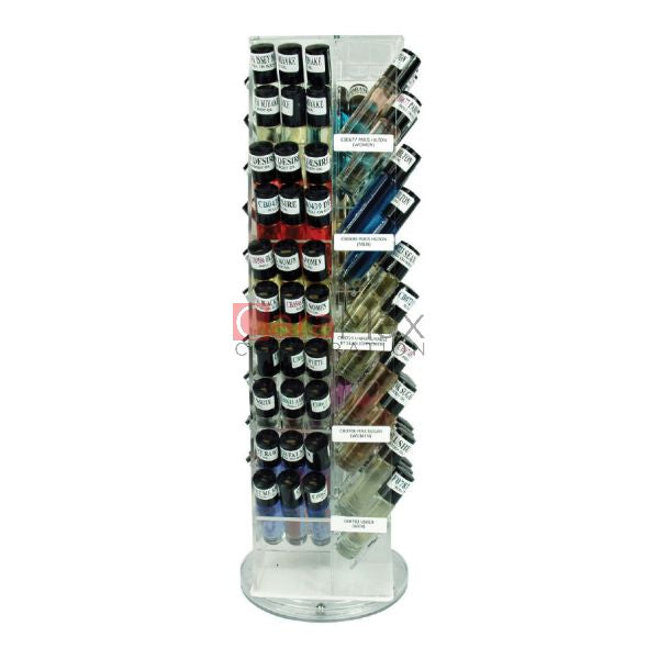 Body Oil Storage Perfume Fragrance, Acrylic Turntable Turning Rotating Rack 5 Tier Counter Display Stands, 120 set $1.99 EA