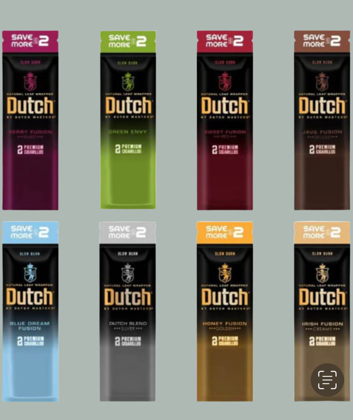 DUTCH MASTERS 2/$1.49 CIGARILLOS 30 PACKS OF 2